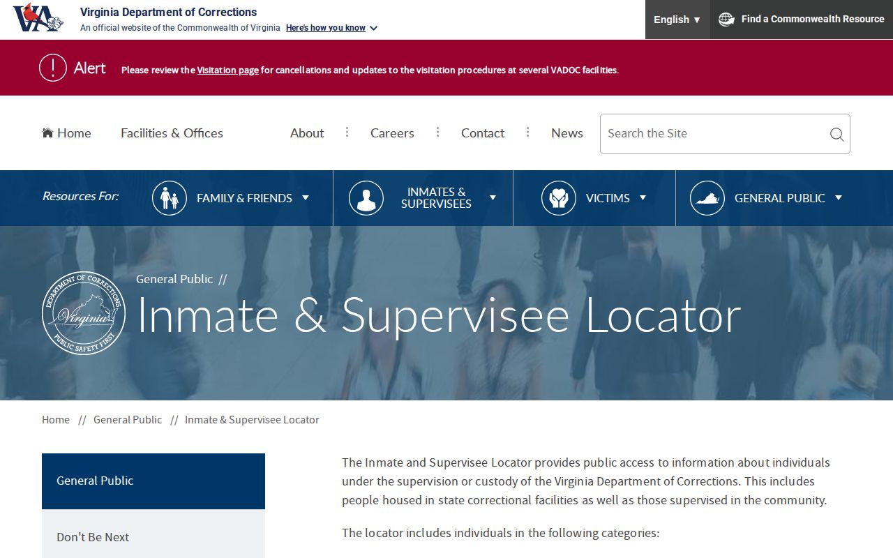 Virginia DOC offender search for King William County released inmates